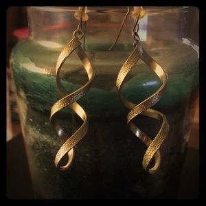 Festive Gold Twist Earrings